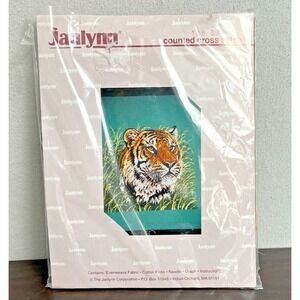 Janlynn Counted Cross-Stitch Kit‎ 106 37 Tiger Head Face Cat Portrait NOS Sealed